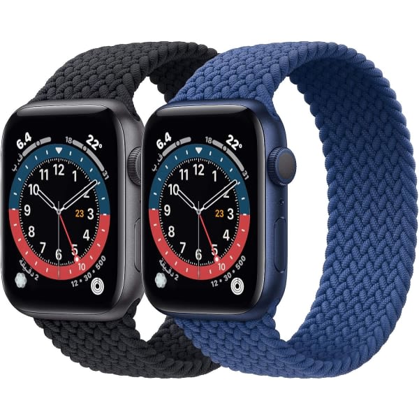IC 2-pack flade Solo Loop-sportsbånd som er kompatible til Apple Watch