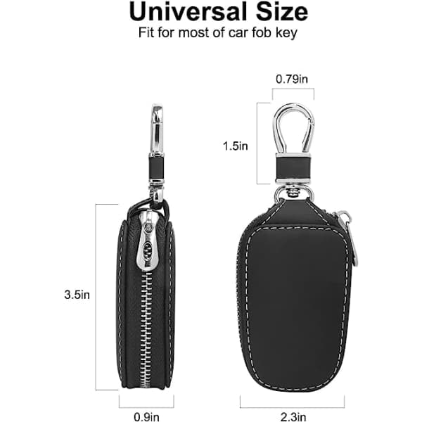 (Sort) Nøgleetui, etui i PU-læder, etui, dame, IC