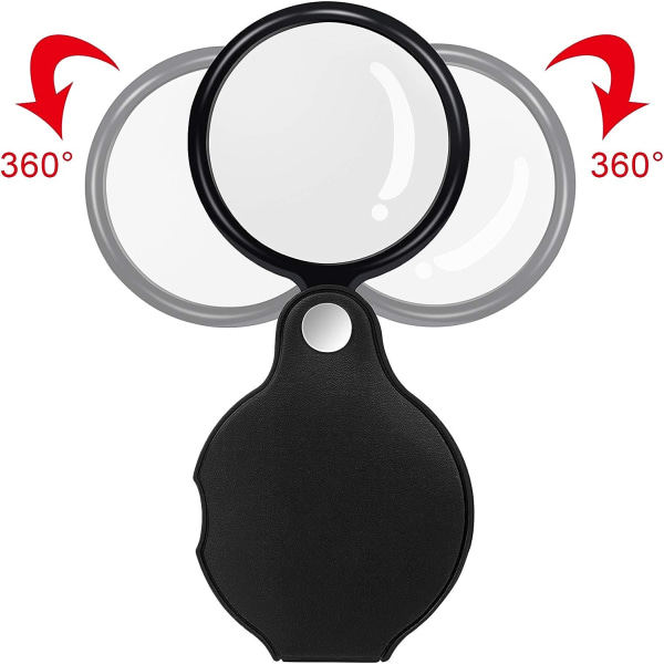 5 st 10x Mini Fickförstoringsglas Vikbart