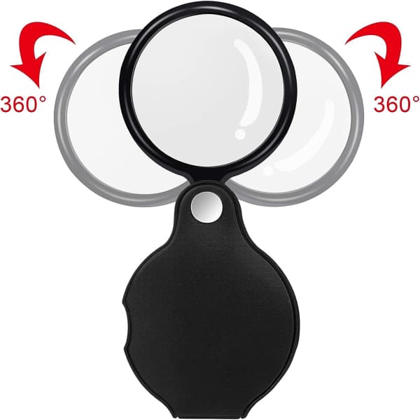 IC 5 stk 10x Mini Forstørrelsesglas Foldbar Lommeforstørrelse
