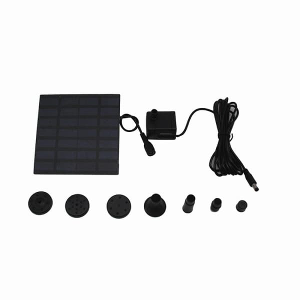 IC Solfontæne, 1,2W solcelledrevet pumpe med 4 effekter | Maximal