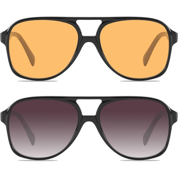 IC Klassinen Vintage Aviator-aurinkolasit naisille ja miehille, suuret kehykset, retro 70-luvun aurinkolasit
