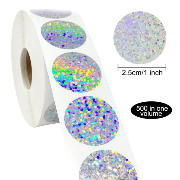 IG Glitterklistermärken för barn Belöning, 500 st Tiny Stickers Roll