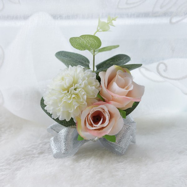 IC Bröllop Brudtärna Handledsblomma Corsage Bröllopsplanerare Handleds Corsage Handblomma, paket med 6