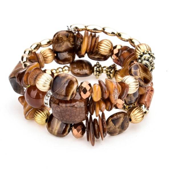 IC Armband Kvinnliga Flerlagers Wrap Armband Charm Stretch Armband