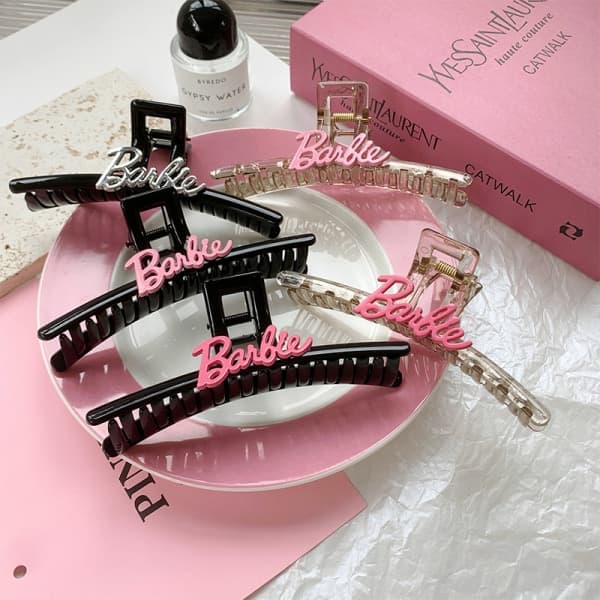 IC Minimalistisk Barbie Brev Hårklemme Dame Mode Hårklo Sha A4