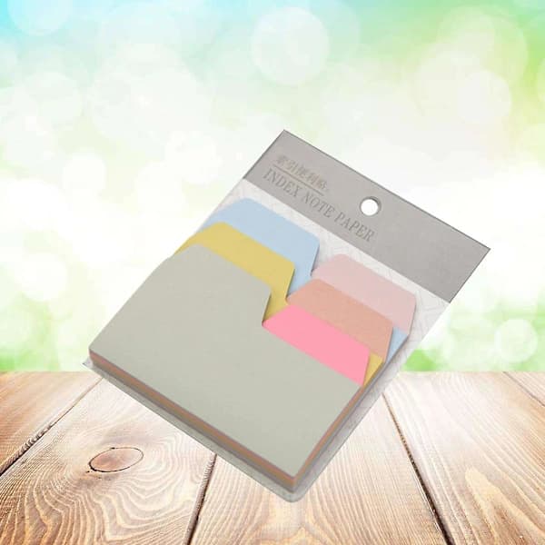 6-farvede indeksfaner, sticky notes, memoblokke, 90 stykker, skillevægge, sticky notes til skole, kontor, materialer, bogmærke