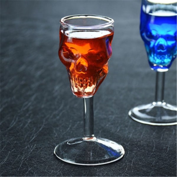 Creative Transparent Skull Beer Wine Cup Glas Rødvin Cup