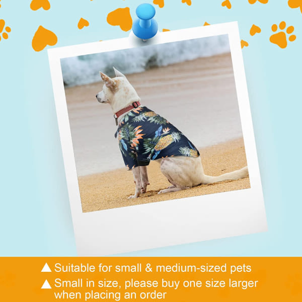 IG 4 delar Pet Summer T-Shirts Hawaii stil blommig hundskjorta