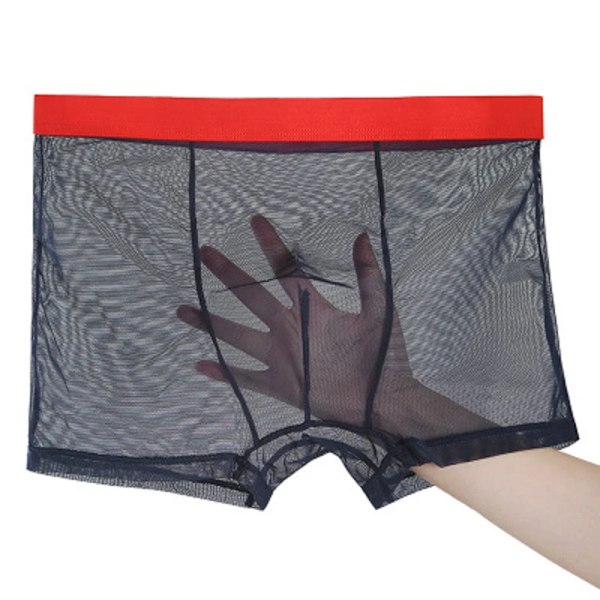 Män Herrunderkläder Ultratunna Transparenta Boxer Shorts Man Mesh Kalsonger Homme Underkläder Boxer Shorts Bekväma Herrunderkläder AB199 AB199 XXL