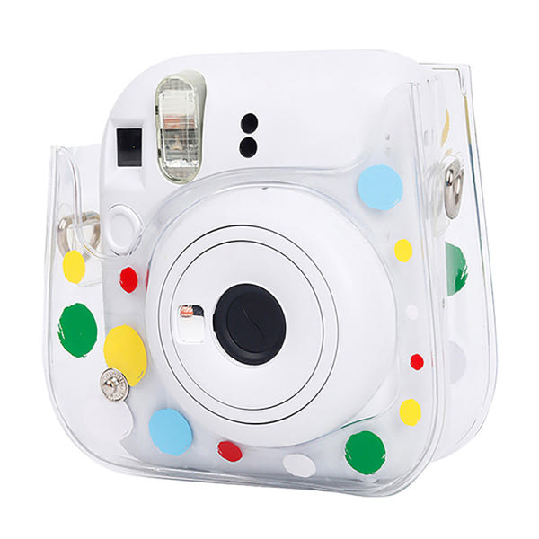 IC För Instax Mini 12/11 Polaroid Instant Camera Case PVC Trave Pr Transparent 1