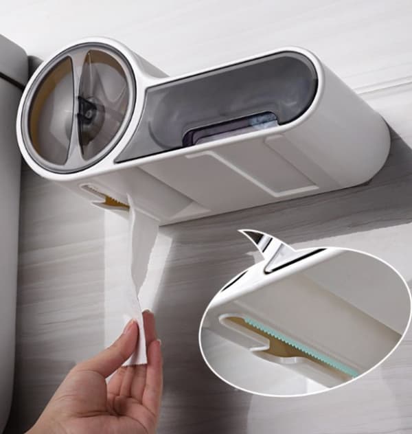 Toiletpapirholder - Selvklæbende - Tissueboks - Holder - Papirhåndklæder