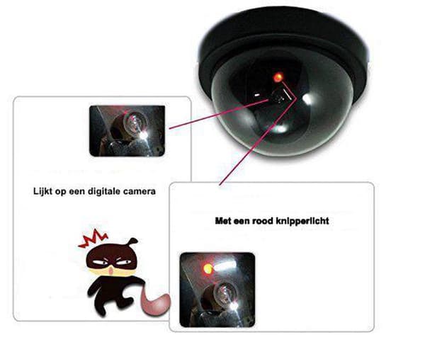 2 premium dummy LED-säkerhetskameror med rörelsesensorer – svarta, batteridrivna, inomhus/utomhus