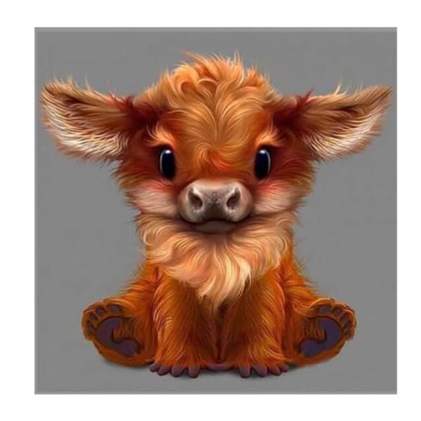 IC Pet Calf 5D diamantmålning (30X30Cm)