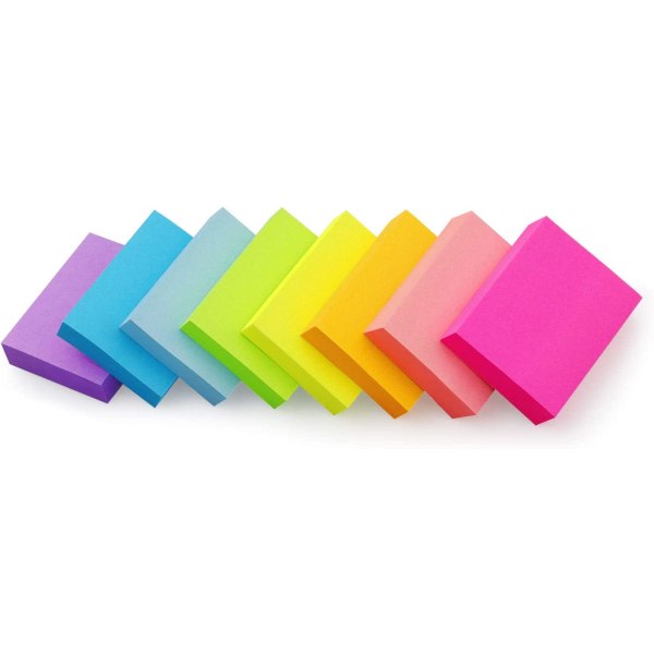 IG Sticky Notes 1,5x2 tommer selvklebende blokker i lyse farger 8