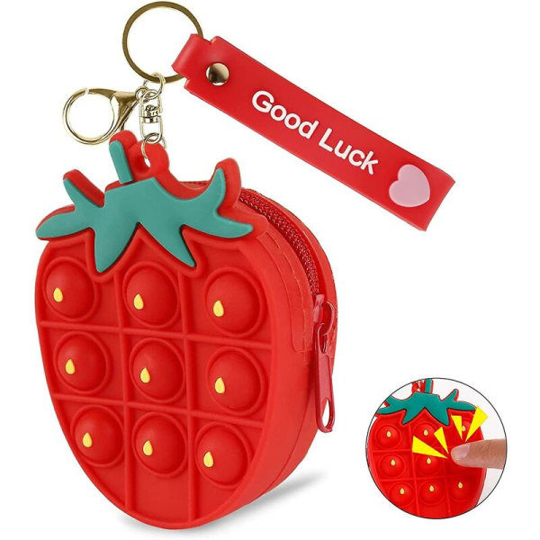 Uusi söpö piirretty mansikka-kolikkopussi Strawberry Messenger Bag IC