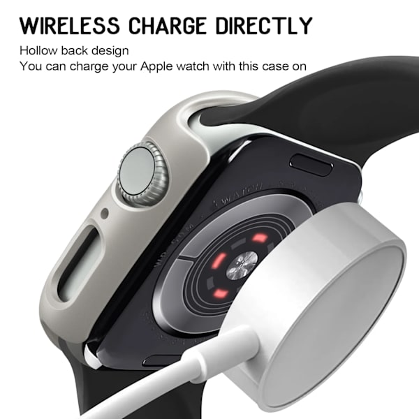 3 st hårt PC-fodral för Apple Watch 45 mm 41 mm 38 mm 42 mm 40 mm 44 mm Matt Bumper Case Ram för iWatch SE 9 8 7 6 5 4 3 2 3pcs 44MM Series SE 6 5 4