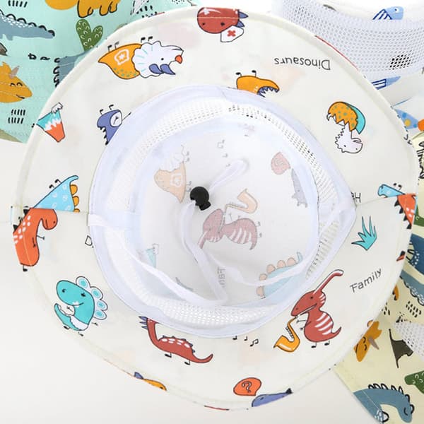 IC Barn sommerhat Tegnede print Mesh Bucket Hats UV-beskyttelse 01