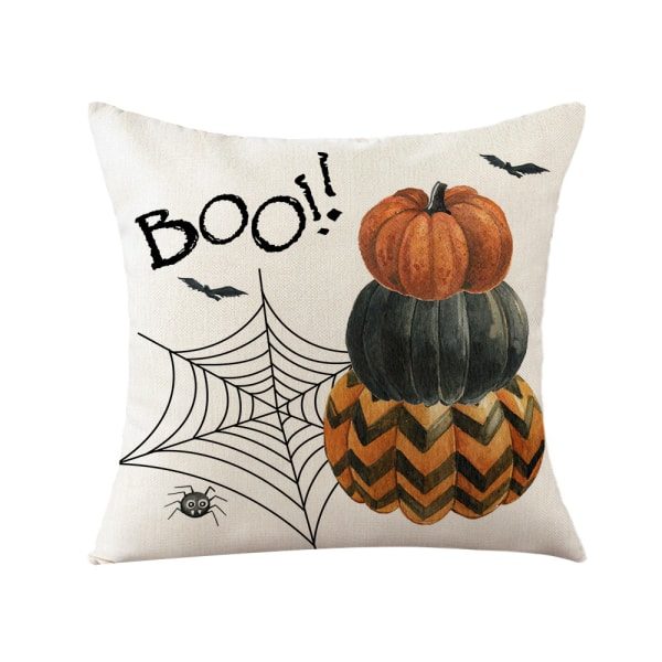 IC Halloween-tyynynpäälliset 18x18, 4 kpl setti, Trick or Treat -tyyny