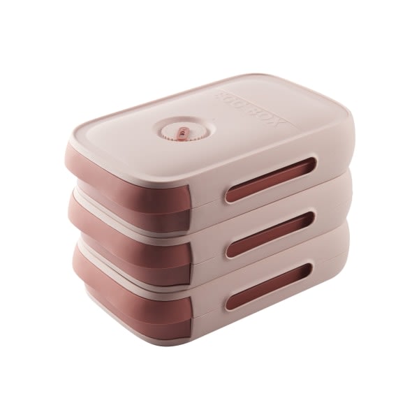 IC Äggbricka i plast, krispar för kylskåp, äggkartong, äggbricka för kylskåp köksskåp (rosa),