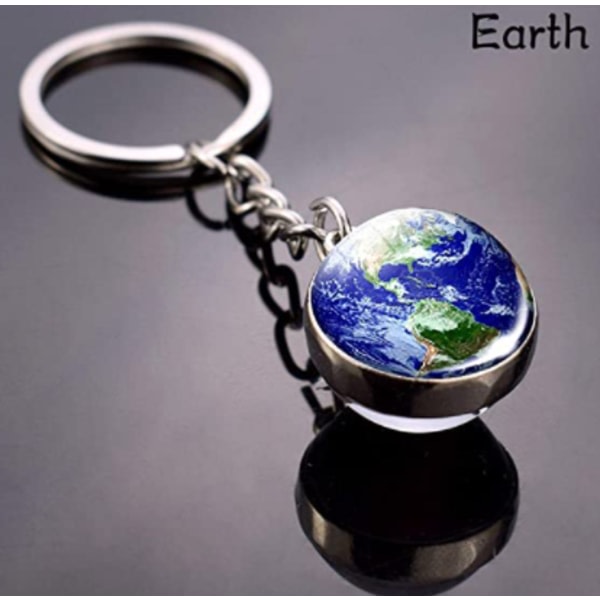 Solar System Planetary Keychain Tillbehör Hängande Väska Ornament Nyckelring (Earth) IC