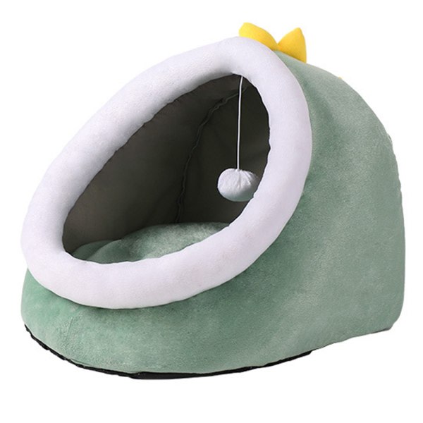 IC Kattsängar for innekatter, liten kattsäng for Curl Sleep Plush Dinosaur L