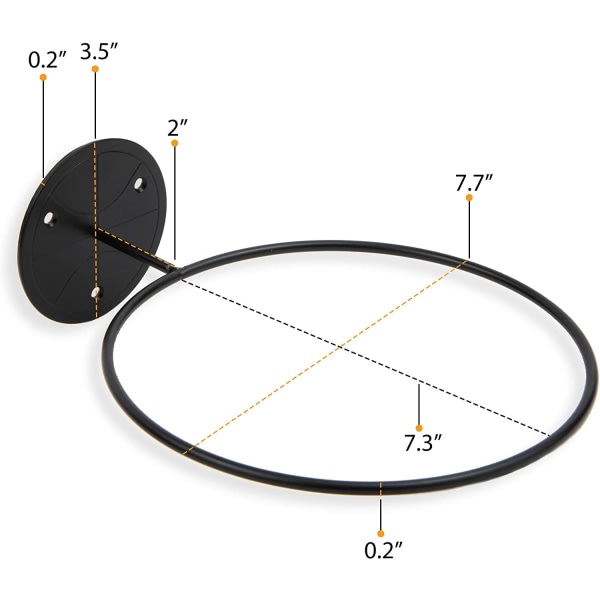 IC Väggmonterad bollförvaring Baskethylla (svart) Svart