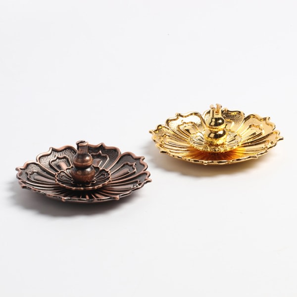 IC Legering røgelse brænder Stick Holder Buddhisme Lotus Line røgelse E