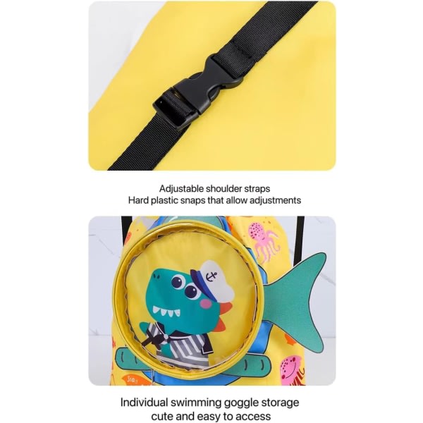 IC Ryggsäcksväska Vattentät strandpaket med skofack Badväska för barn Sport Gym Ryggsäck för flickor Pojkar (gul)