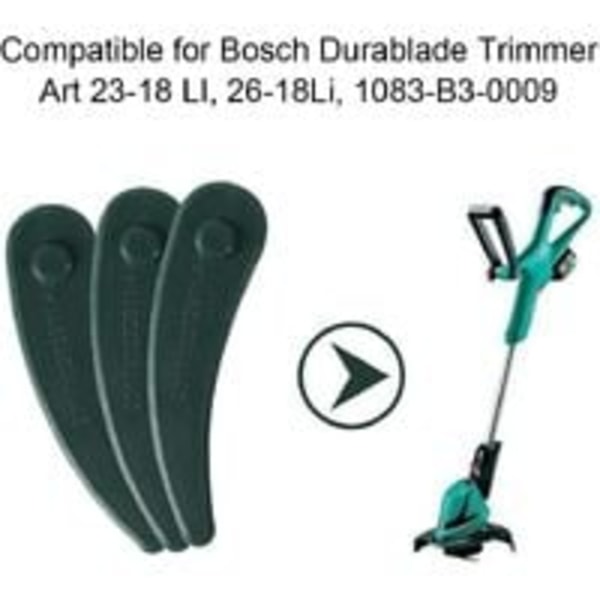 24st Ersättningsblad av plast Gräsklippare Ersättningsblad för blad för Bosch Art ART23-18Li Art 26-18Li Trimmer - 84 x 23 x 1 mm