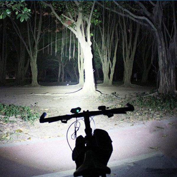 Sykkellys Sterkt Lys Mountain Bike Frontlys Tilbehør USB Oppladbar Utendørs Natt Sykkellys