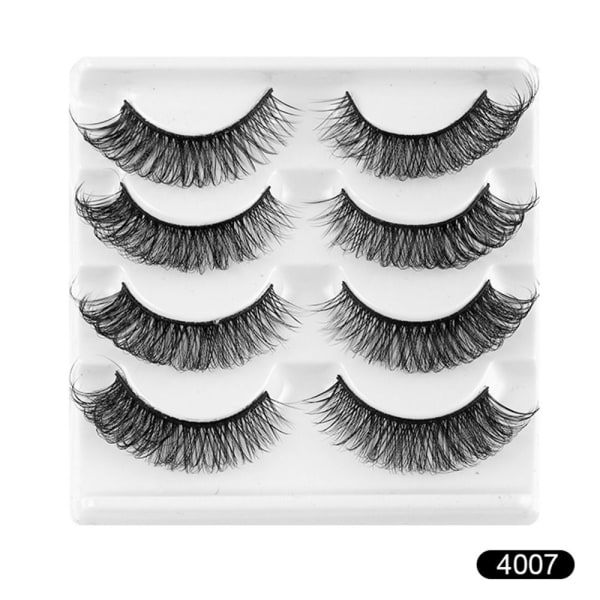 4 par lösögonfransar Russian Strip Lashes 4007 4007 4007