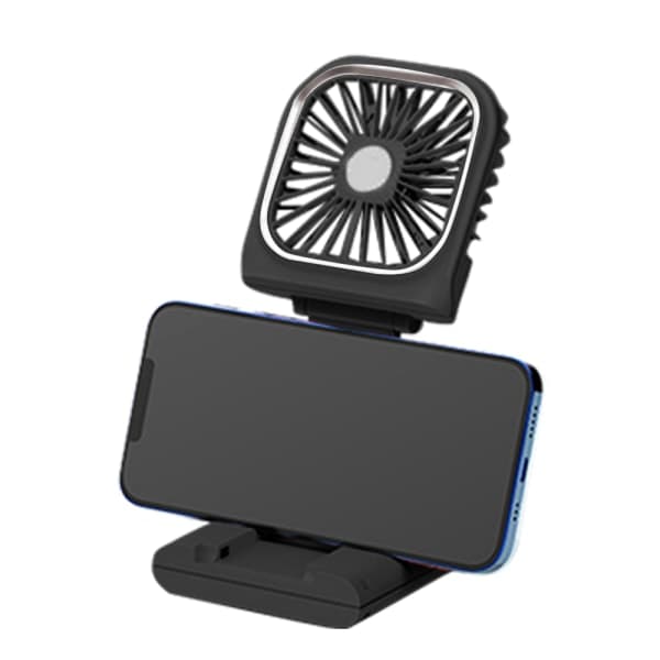 IG Mini håndholdt ventilator, elegant bærbar genopladelig håndholdt ventilator sort