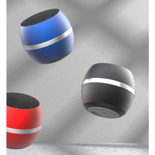 IC Metall trådløs Bluetooth-højttaler, lille sød udendørs bil Bluetooth-højttaler (sort)