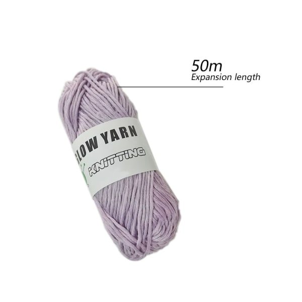 IG 2 Rullar Glow in The Dark Garn för Virkning, 50m per rulle Luminous Lavender
