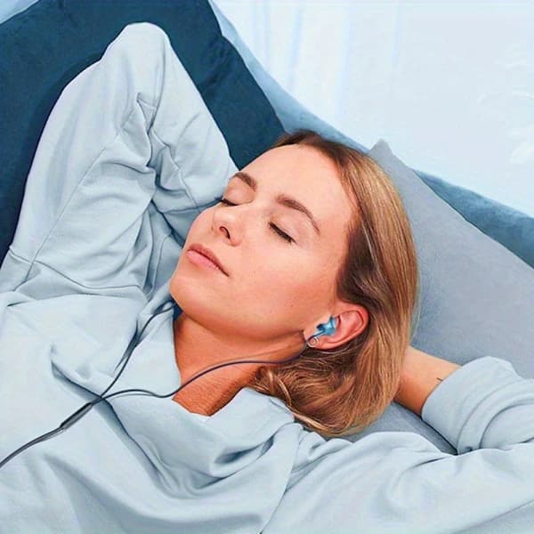 HiFi Wired In-Ear Headphones - Stereo, Volume Control, USB-C and 3.5mm Connection, Condenser Microphone Black Black