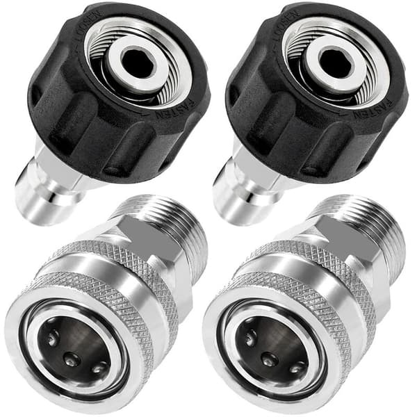 4 stk. rengøringsadapter sæt, forbindelsessæt, metrisk M22 14mm til M22 fitting, rustfrit stål