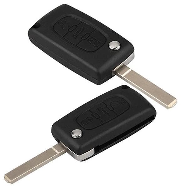 Replacement 3 Buttons Case Shell Entry Fob Case Cover with for Peugeot Citroen C2 C3 C4 C5 C6 C8 (Black) IC