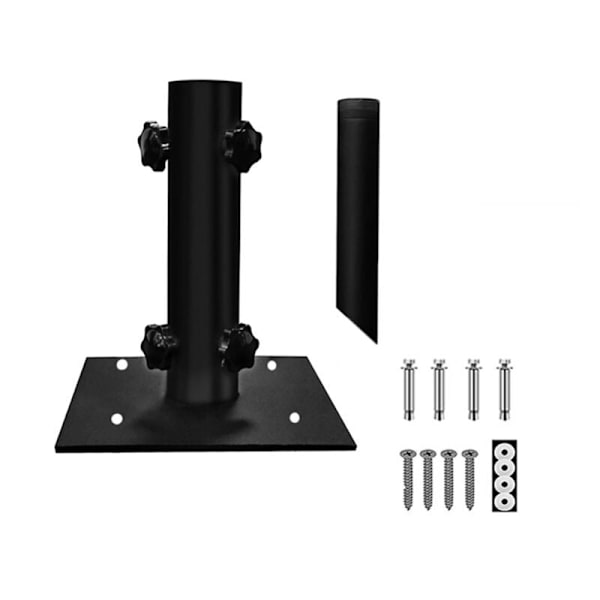 Multifunksjonell metallparaplyholder for uteplass/hage/veranda, solid bærbar base