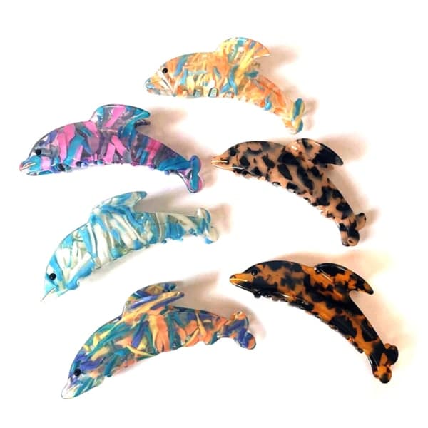IC Dolphin Hiuskynsi Acetat Hiusklipsit ja Claw Clip Suosittu H 01
