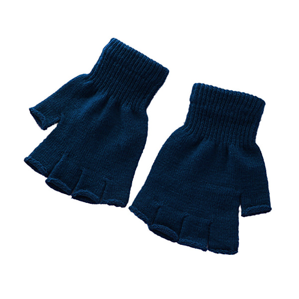 Firkantede handsker, korte & fingerløse - Blå marineblå Marine blue one size