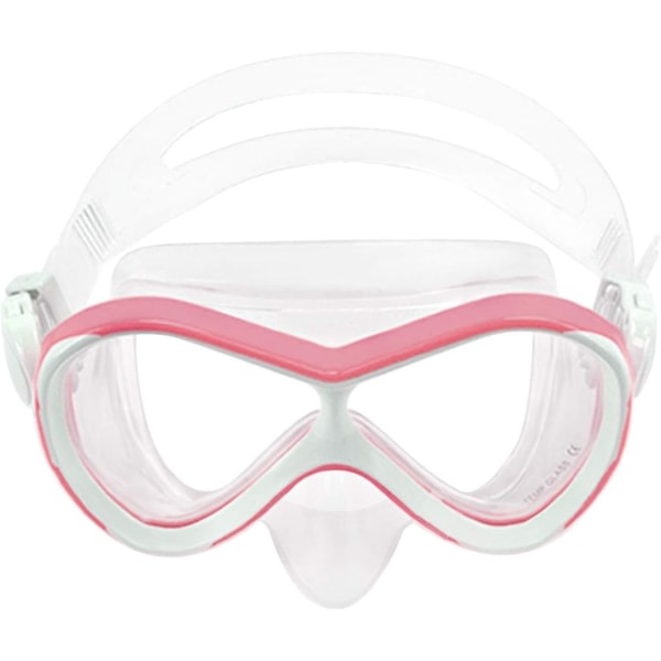 Simglasögon för barn Flickor Pojkar Skyddsglasögon Vattentät dykmask Anti-dimma UV-skydd Splittersäker Ingen läcka Simning - Vit & Rosa