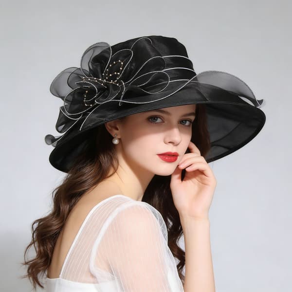 Women's Summer Sun Hat, Thin French Style Mesh Hat, Wide Brim, Breathable Mesh Hat - White White