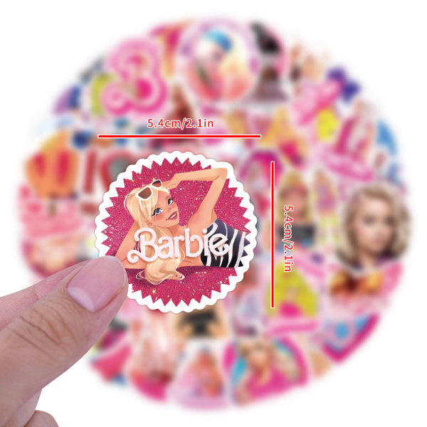IC 60st Barbie klistermärken dekorativa laptop bagage handbok vattentäta klistermärken