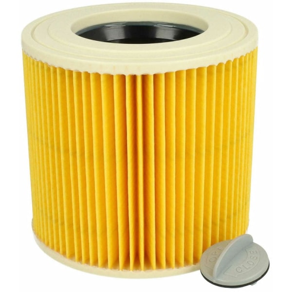 FlkwoH vhbw patronfilter kompatibel med Kärcher NT 27/1 ME Professional, NT 48/1 TE Professional våt- eller tørrstøvsuger - Plisséfilter