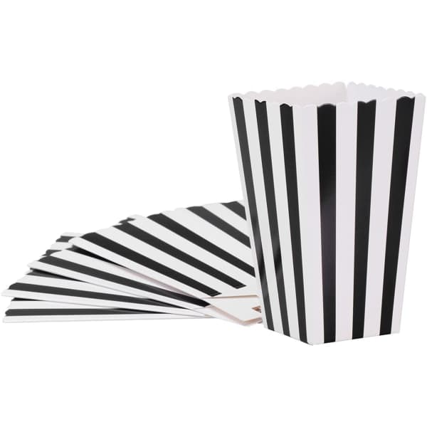 IC Popcorn Boxes, Candy Container Paper Strip for Movie Party