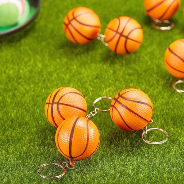 7 st Mini Fotboll Nyckelringar Fotbollsfavorit Nyckelring Fotboll Stressboll