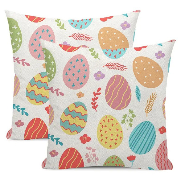 Jul Påsk Kuddfodral Bil Soffa Kudde Nordisk Kontor Linne Kuddfodral (Utan Kuddkärna) 40 45cm*45cm
