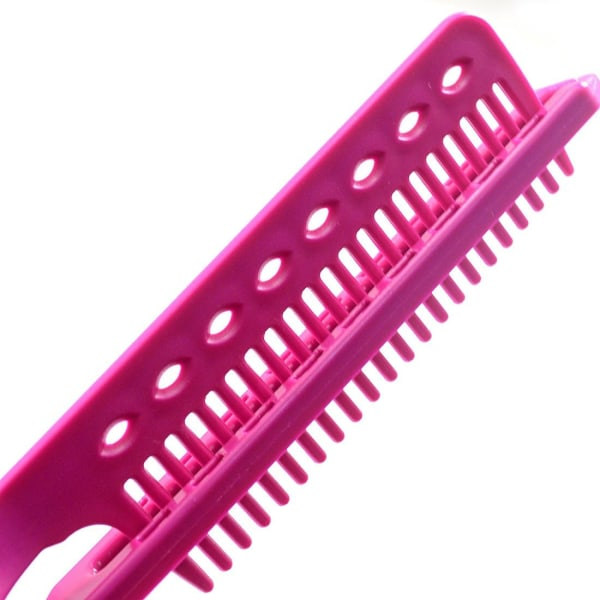 Frisör DIY Styler Hårplattång Vikbar V Shape Comb, Bla