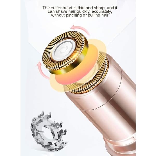 IC Epilator, Trimmer for Øyenbryn/Ansiktshår/Nesehår/Bikini-linje Hvit